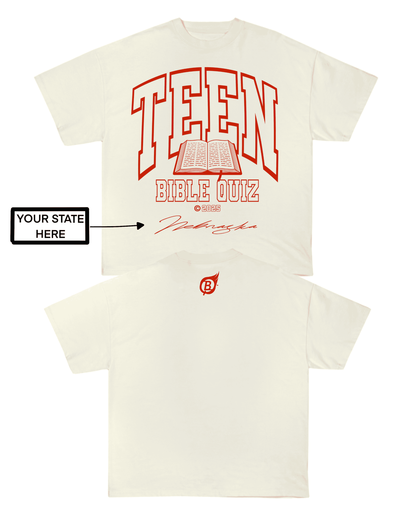Teen Bible Quiz Custom State Shirts